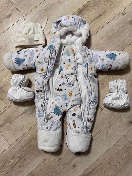 Зимний конверт-трансформер с шапкой