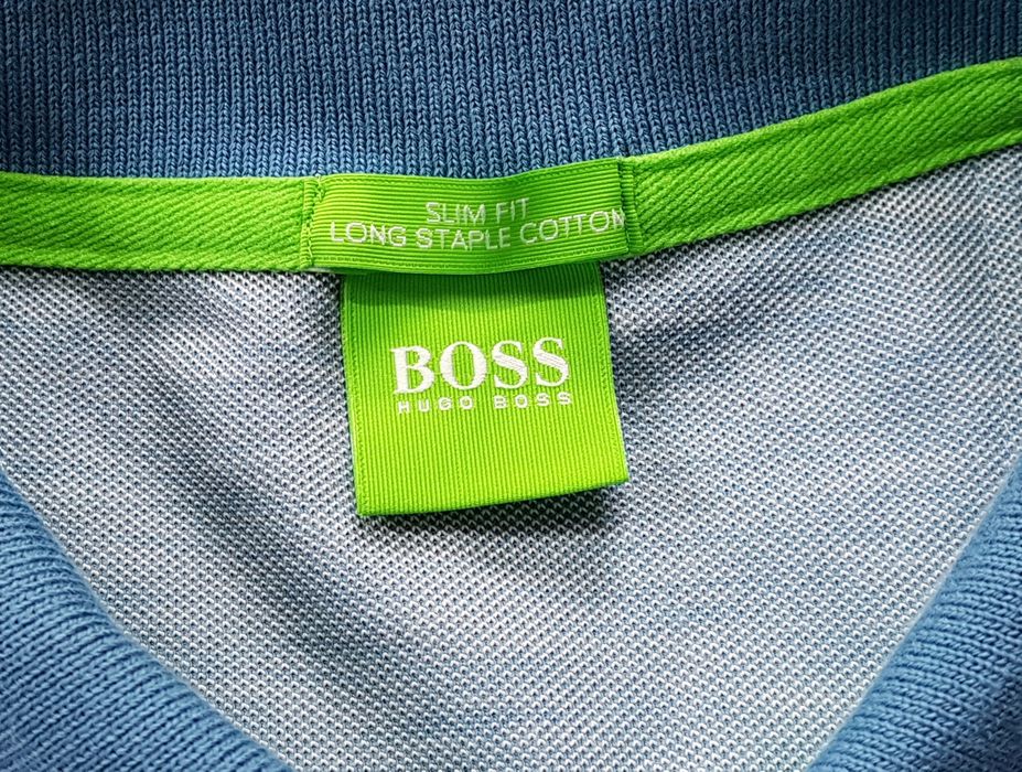 HUGO BOSS поло футболка slim fit оригінал S блакитна