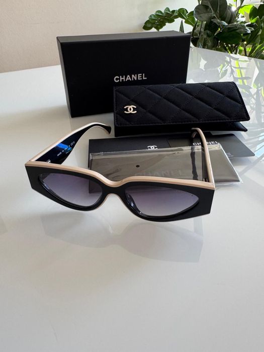 Okulary przeciwsłoneczne Chanel kocie oczy
