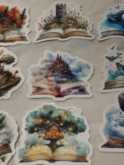 25 autocolantes livros de magia