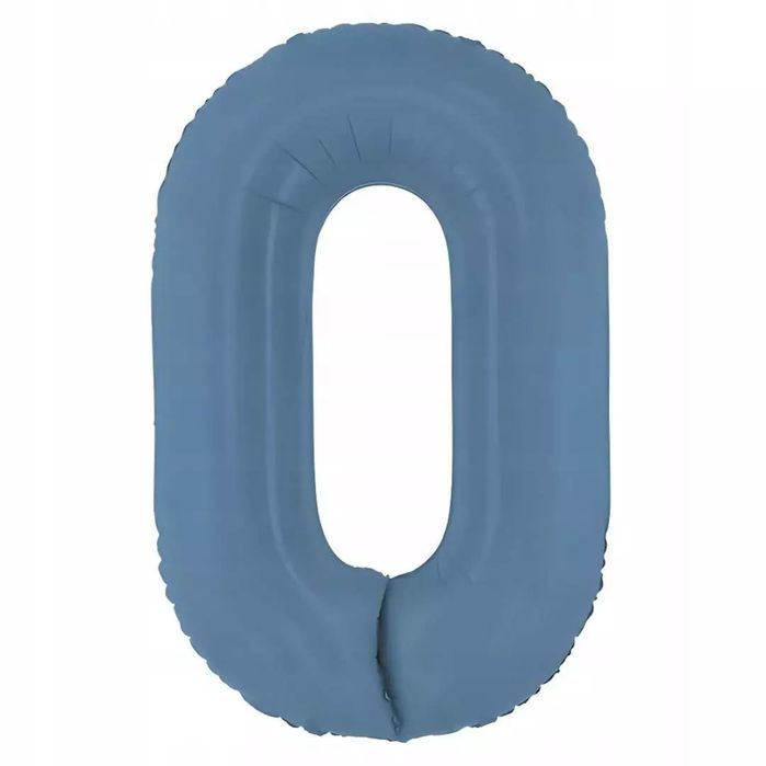 Balon foliowy "Cyfra 0", granatowy matowy, PartyDeco, 34", DGT. PartyDeco. Nowy Produkt
