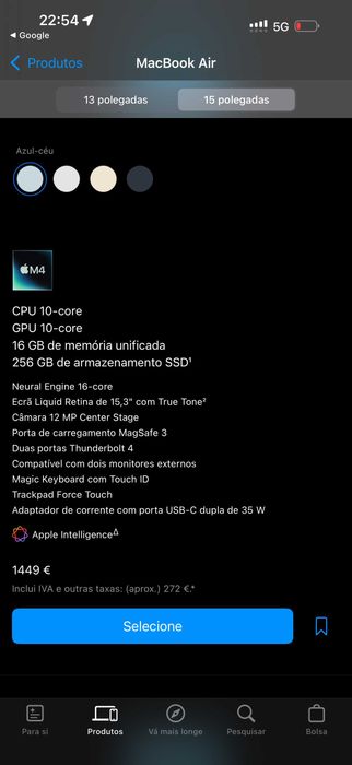 MacBook praticamente novo — apenas 2 meses de uso