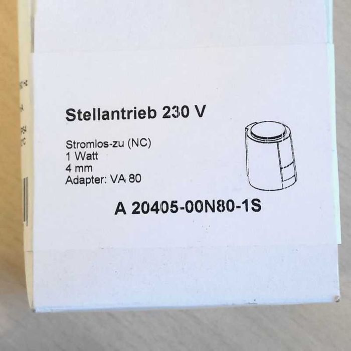 Siłownik do podłogówki Mohlenhoff Alpha 5 (NC) z adapterem