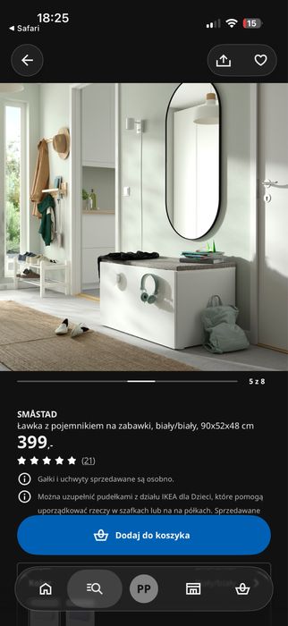 Szafka ławka na zabawki Ikea SMASTAD
