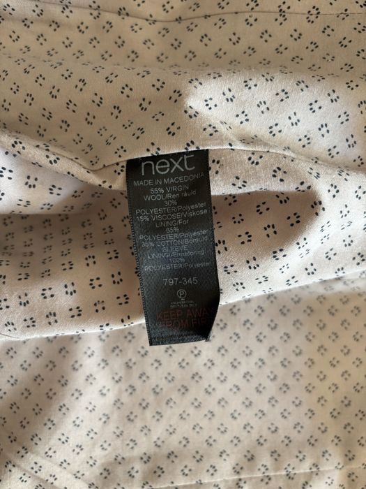 Żakiet z wełną beżowy Next r. 34/XS