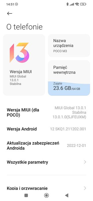 + Sprzedam smartfon POCO M3 4/64 GB