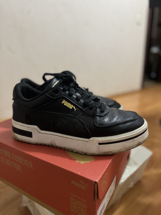 Кросівки чорні Puma пума шкіряні кеди 43