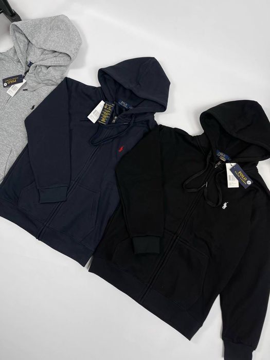 Зіп худі Polo Ralph Lauren чорний, синій, сірий, фліс