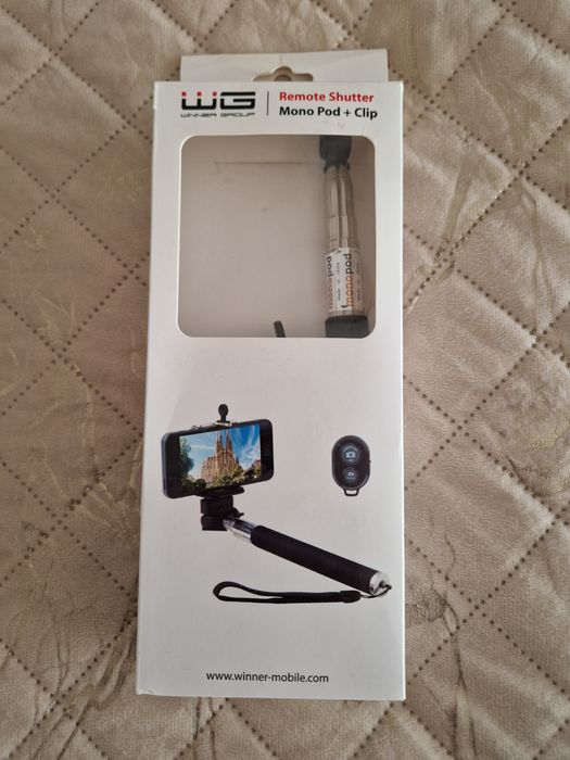 Wysięgnik teleskopowy z bluetooth  do selfi