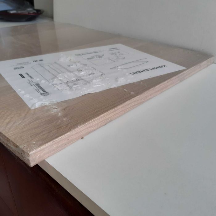 Prateleira Nova IKEA Complement efeito Carvalho velatura branca 50x58cm