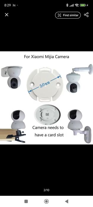 Adaptador para colocar câmera Mínima/Fuera na parede/tecto