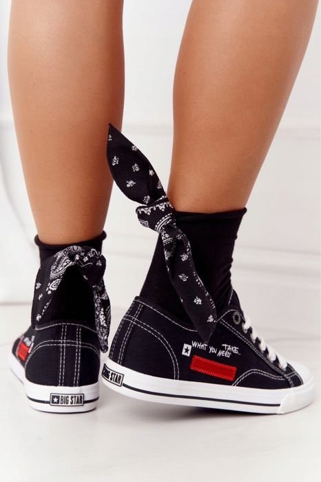 Trampki damskie BIG STAR oryginalne r.37 czarne FF274082