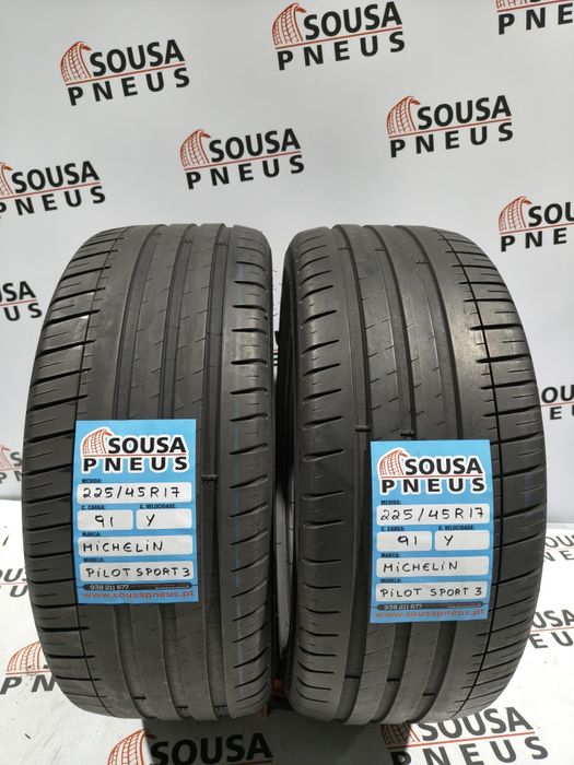 2 pneus semi novos 225-45R17 Michelin - Oferta dos portes