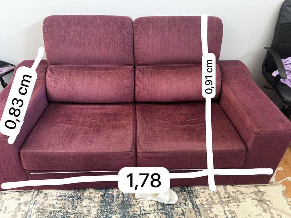 Sofa vinho retratil