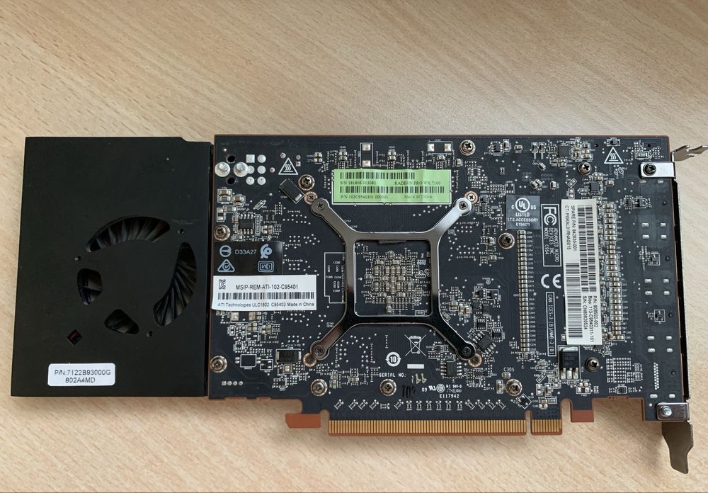 Видеокарта AMD Radeon PRO WX 7100 8gb