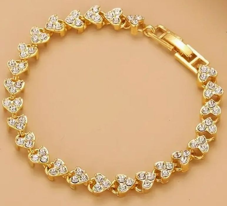 Pulseira Corações Dourada NOVA