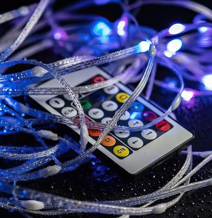 Умная светодиодная LED гирлянда Роса 10 метров