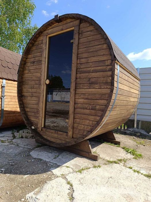 Sauna ogrodowa WOLA BEСZKA 180 cm z piecem HARVIA VEGA BC60. ZŁOŻONA