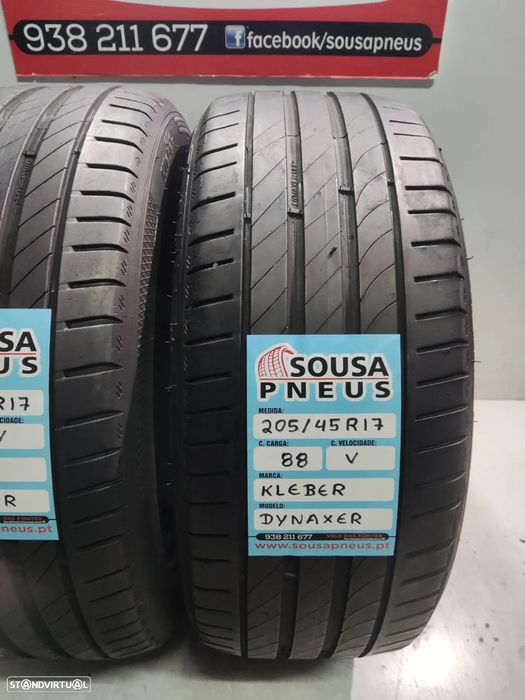 2 pneus semi novos 205-45r17 kleber - oferta dos portes