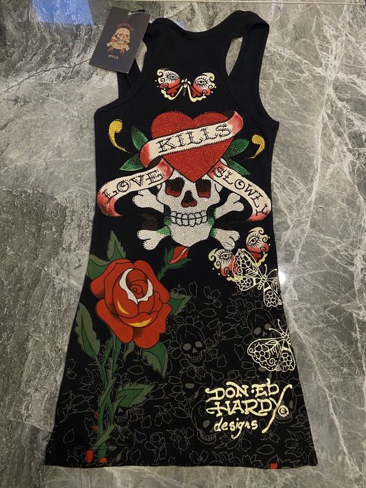 Платье ед харди поставка вещей ed hardy майка боксы флис ральф лоурен