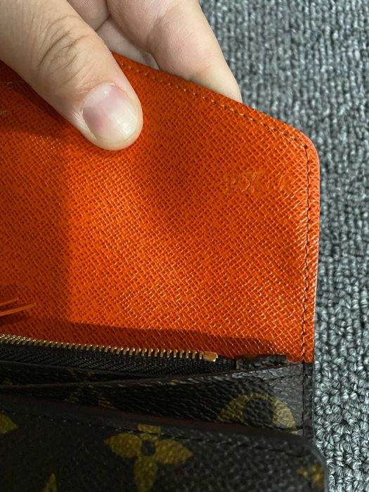 Louis Vuitton Victorine Mały portfel Róża Pomarańczowy przycisk