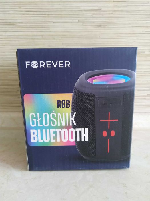 NOWY Głośnik Bezprzewodowy 5W BT 5.3 RGB Radio FM usb micro-sd FOREVER