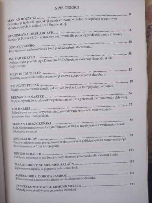 Systemy utrzymania, żywienie, transport i dobrostan trzody chlewnej