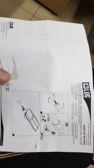 LUG Urbino LED adapter redukcja 60/76mm RAL 7035 NOWE!