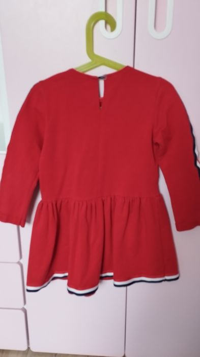 Sukienka  czerwona dresowa Sweety r.110-116