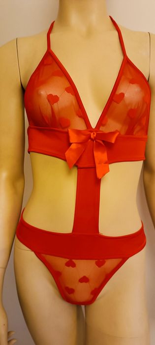 Body Vermelho. Lingerie. Excelente estado. S/M