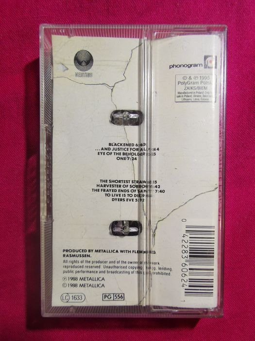 Kaseta: METALLICA "...And Justice for All" / wydanie: 1995 r.