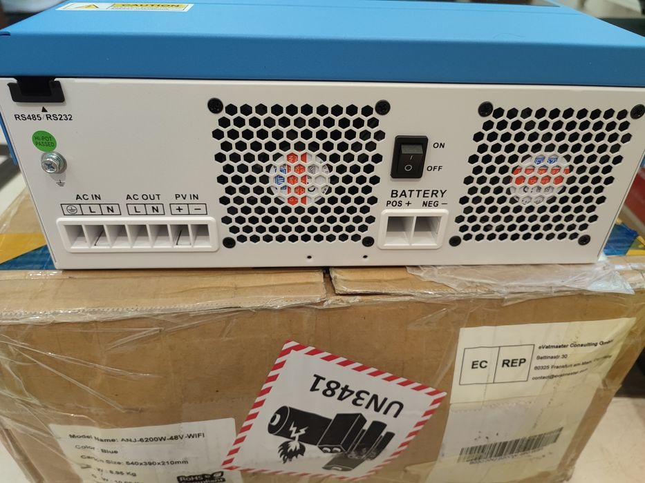 Гібридний інвертор Anenji, Powland, Easun 48в 6,2кВт, 24в 4кВт+ WiFi