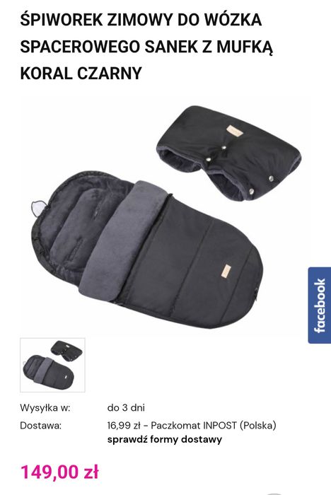 Śpiwór śpiworek do wózka spacerowego głębokiego zimowy ciepły jak nowy