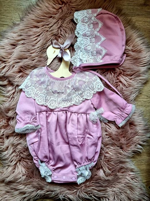 Nowy rampers + bonetka 66cm