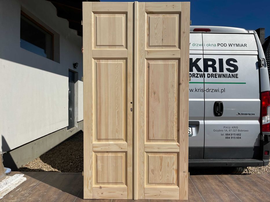 Drzwi wewnętrzne drewniane 700 Ofert Dwuskrzydłowe na wymiar nietypowe