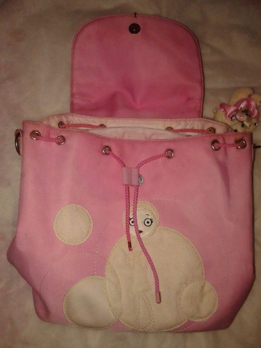 Рюкзак милый снеговик розовый