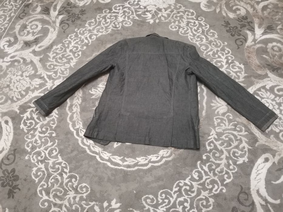 Пиджак джинсовый серый