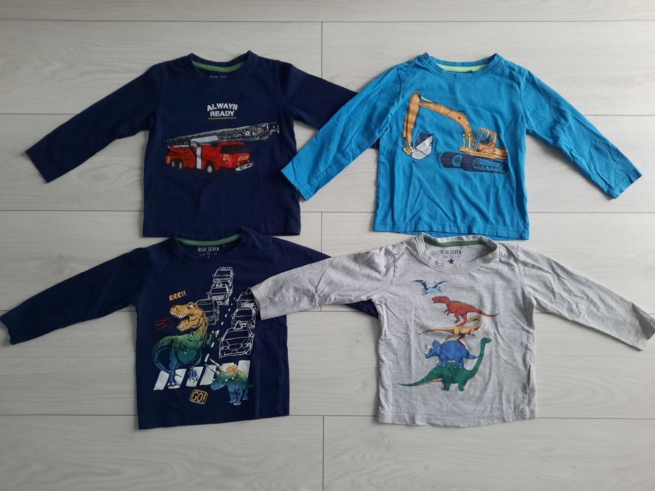 4x koszulki Blue Seven Zalando r. 92