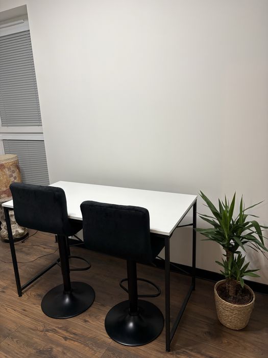 Biurko białe 120 x 60 gamingowe stół jadalny