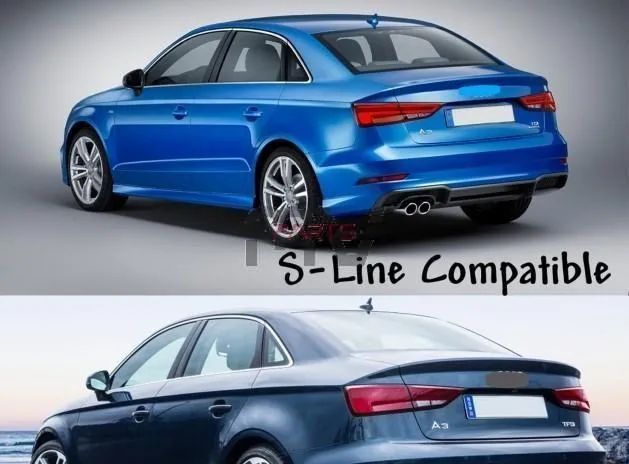 Difusor com Ponteiras Audi A3 8V Sedan / Cabriolé (2016 a 2019) Look