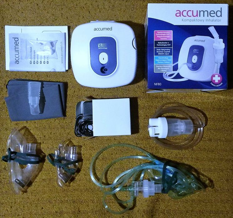 Inhalator kompresorowy Accumed NF80 plus pulsoksymetr Esperanza