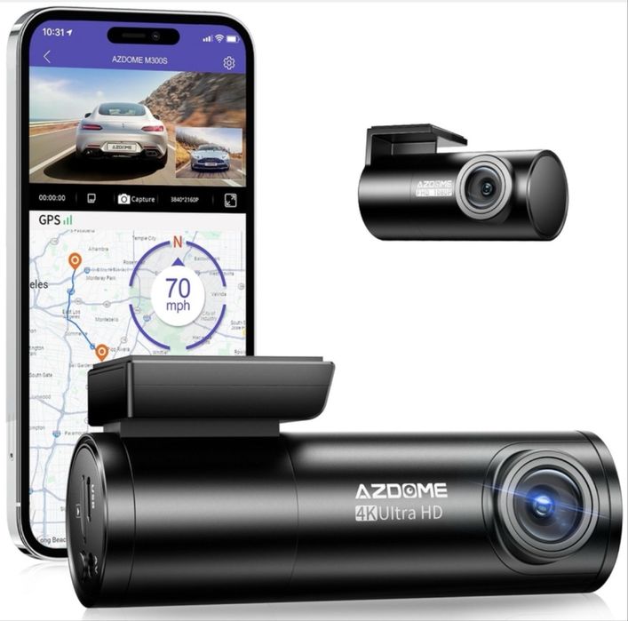 AZDOME Zestaw M300S 4K Dash Cam z kamerą tylną