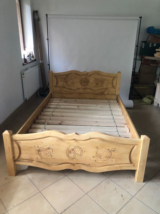 Łóżko drewniane góralskie