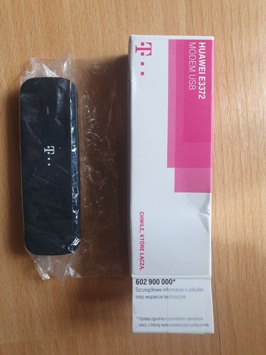 Modem USB, LTE  Huawei E3372, BEZ simlocka, zestaw, stan bdb