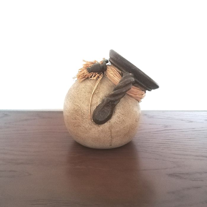 Pote decorativo inclinado vintage, fabricado em Portugal