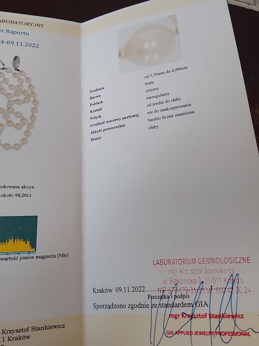 Perły naturalne  białe