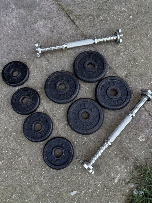 Hantle Tytan Sport Żeliwne Siłownia 2x7kg