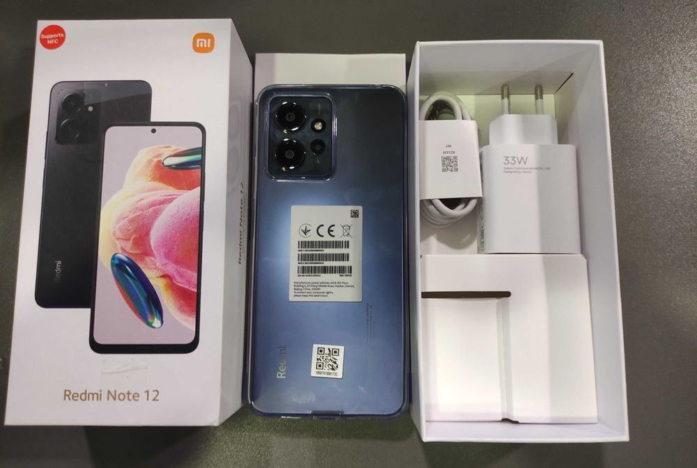 Smartfon Xiaomi Redmi Note 12 8/256 GB Onyx Grey Nowy AMOLED 120Hz