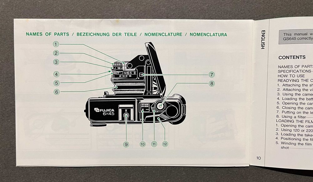 Manual Fujica GS645 Professional