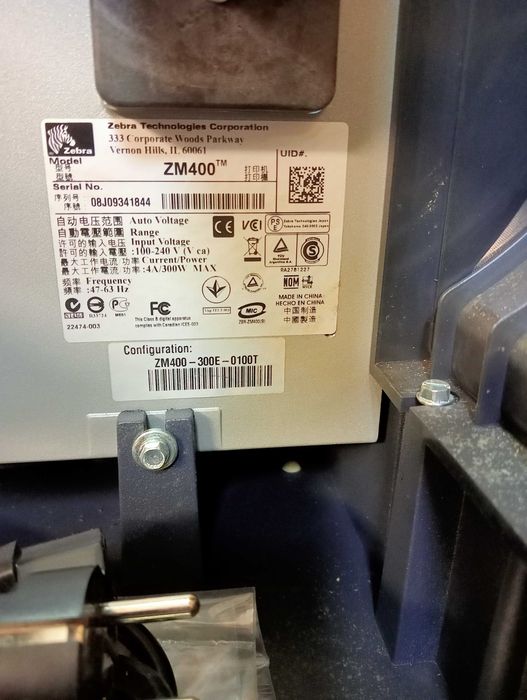 Drukarka do etykiet zebra 400